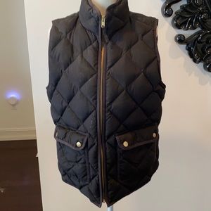 J Crew down filled quilted vest.